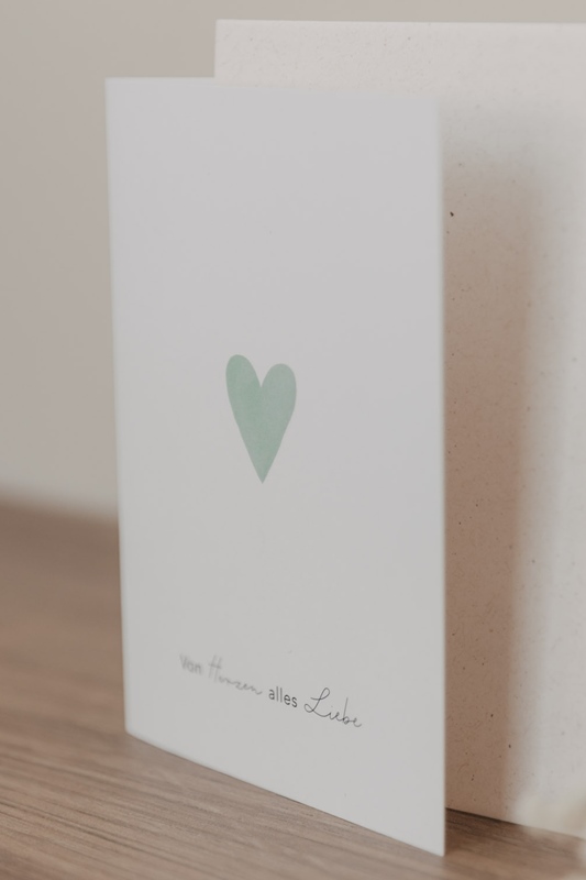 Klappkarte HERZ mint