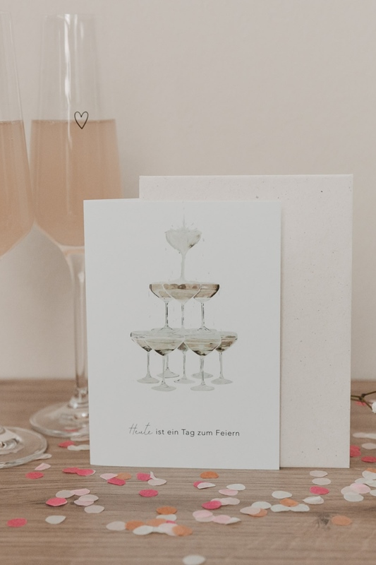 Klappkarte CHAMPAGNER