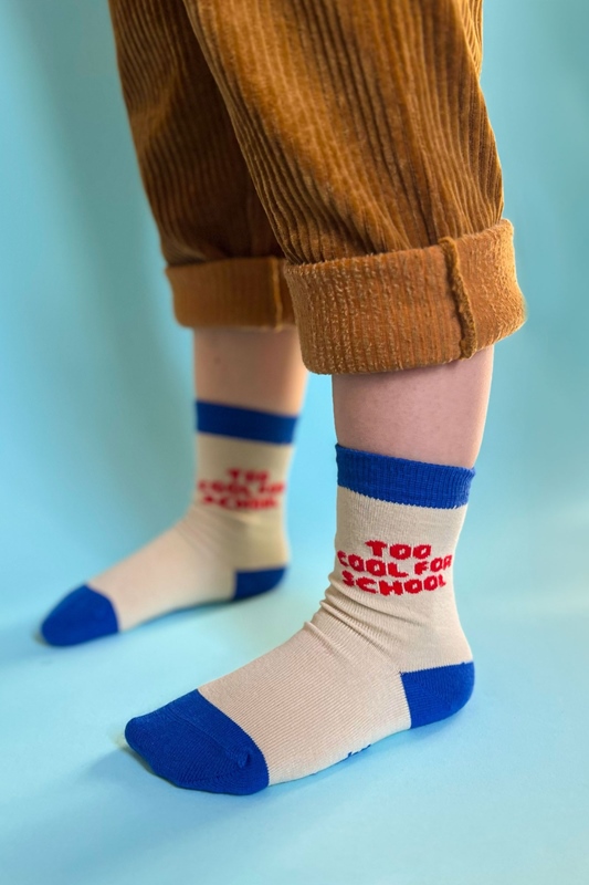 Socken too cool for school ROT BLAU