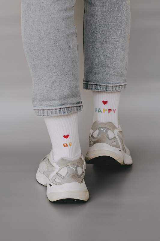 Socken BE HAPPY