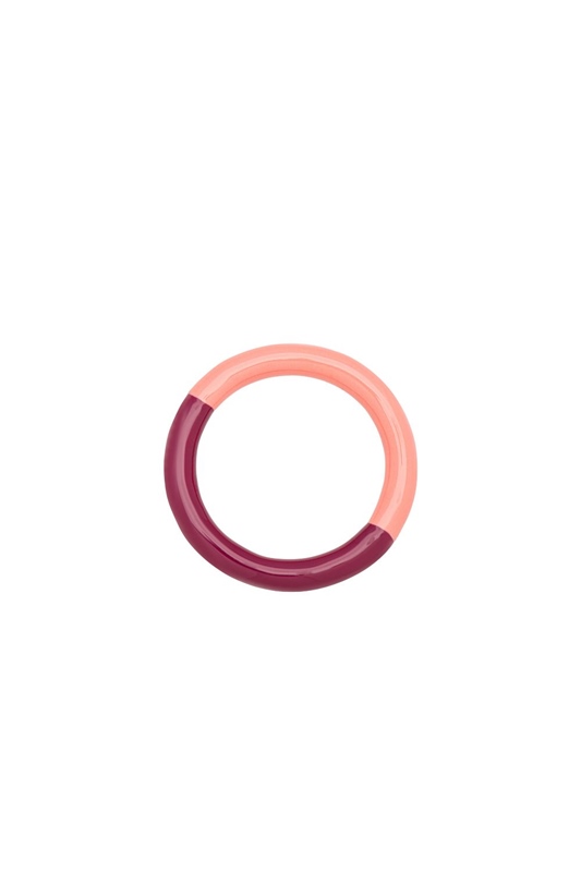 Ring Double Color BURNT CORAL/PLUM