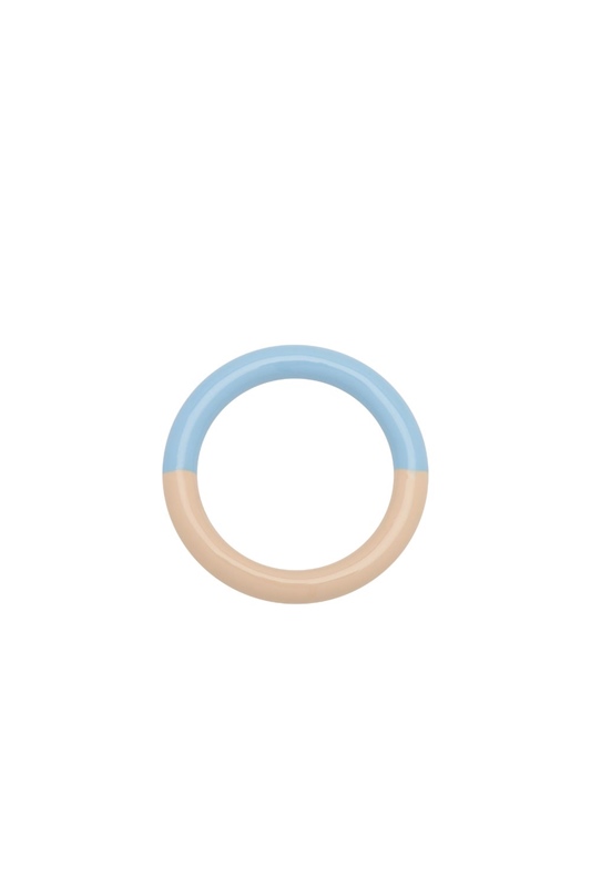 Ring Double Color Light Blue/Buttercream
