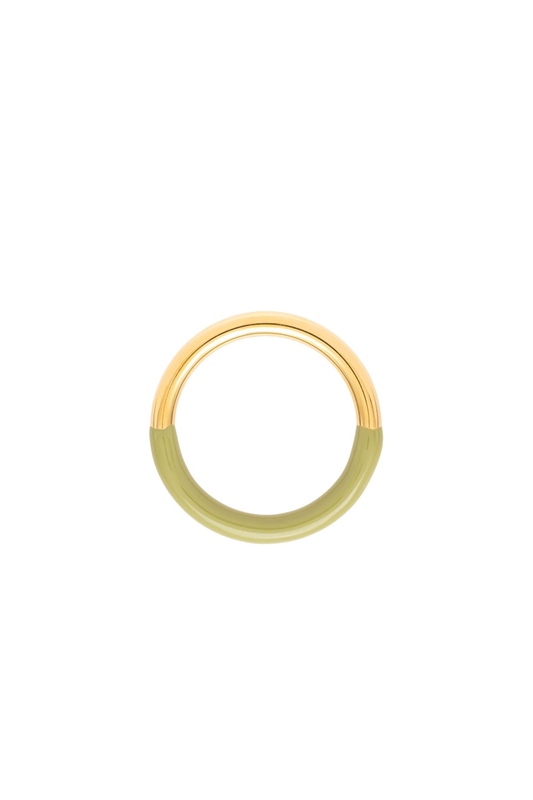 Ring Double Color GOLD WILLOW GREEN