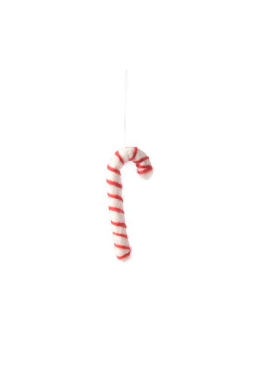 Hänger Candy Cane WHITE RED