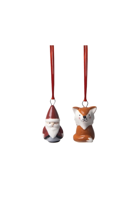 Anhänger 2er Set FOX & SANTA