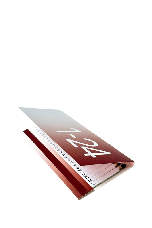 Streichholz Adventskalender RED