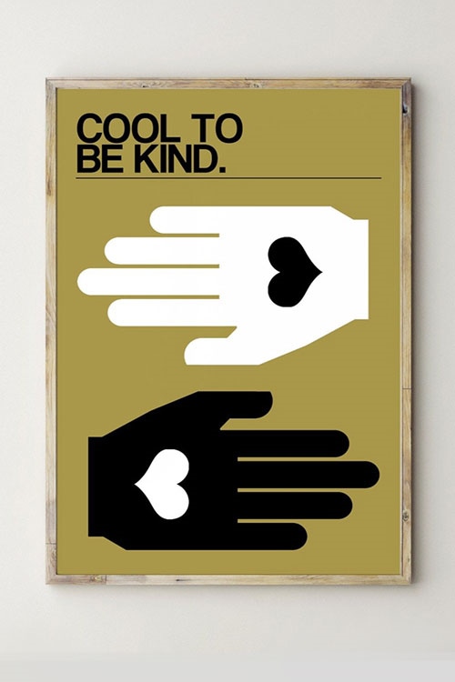 Print A4 Cool To Be Kind OLIVE