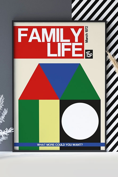 Print A4 Family Life CREAM