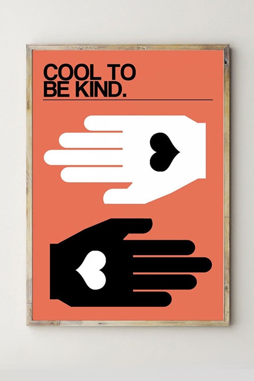 Print A4 Cool To Be Kind SALMON
